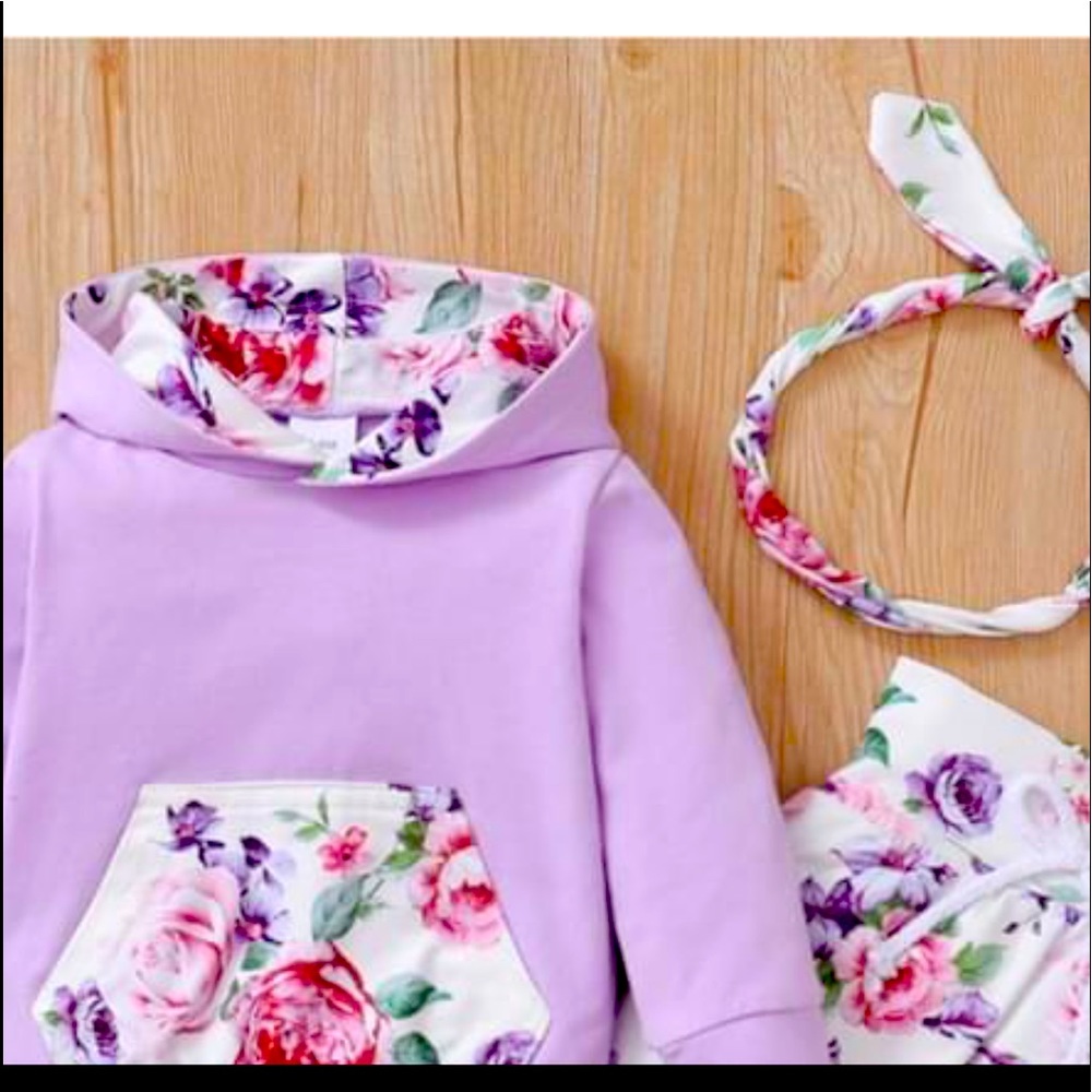 two piece baby floral outfit 0-3 months